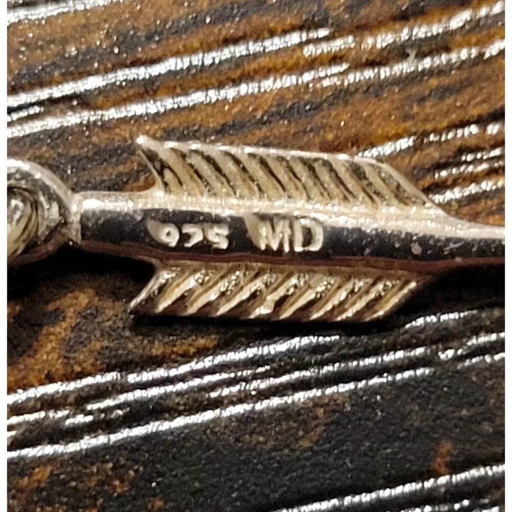 Women's Sterling Silver‎ Sideways Arrow Necklace 925 Minimalist Boho